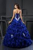 Vestido de Quinceañeras de Abalorio de Hasta el suelo de Cordón de Escote Corazón - 2