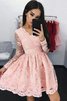 Vestido de 15 años de Corte princesa de Moda de Natural de Escote en V - 1