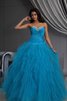 Abito Quinceanera in Tulle Cuore con Increspato A-Line con Increspature Ball Gown - 1