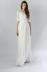 Robe de mariée romantique simple femme branché vintage au niveau de cou - 1