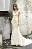 Abito da sposa seducente in pizzo v-scollo all aperto in pizzo alla moda - 1