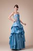 Abito Quinceanera con Stropicciato con Piega Senza Maniche con Applique Ball Gown - 3