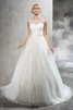 Abito da Sposa Naturale Coda A Strascico Corto Lunghi Ball Gown con Nastro - 3