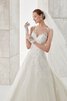 Abito da Sposa Senza Maniche A-Line classico decorato Elegante con Applique - 3