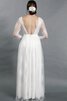 Abito da Sposa con Nastro in Tulle sensuale con Fusciacca in pizzo V-Scollo - 2