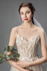 Tüll Ärmelloses Schlussverkauf Romantisches Brautkleid mit Blume - 4