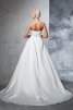 Abito da Sposa in Raso Stravagante Coda A Strascico Cappella Senza Maniche Ball Gown - 2