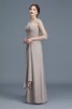 Abito mamma Sposa Naturale con Increspature in Chiffon Principessa A-Line - 5