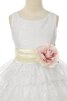 Robe de cortège enfant avec sans manches encolure ronde avec fleurs avec gradins - 2