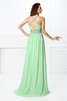 Robe de bal manche nulle de princesse avec chiffon grandes bretelles a-ligne - 2