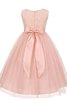 Abito da Cerimonia Bambini con Nastro A-Line Naturale Principessa in Tulle - 2