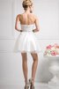 Robe de graduation romantique simple courte en satin en tulle - 2