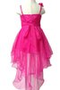 Robe de cortège enfant brillant de tour de ceinture en haute en tulle avec fleurs avec zip - 4