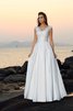 Abito da Sposa Medievale con Perline Lusso con Applique Senza Maniche - 1