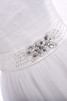 Robe de mariée officiel multi couche bustier de plissé boutonné en 3/4 manche - 3