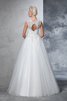 Abito da Sposa Ball Gown A Terra Alta Vita Vintage Senza Maniche - 2