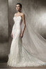 Abito da sposa naturale distintivo in tulle strano cerniera lunghi - 4