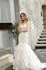 Abito da sposa naturale lusso bella in tulle coda a strascico corto in raso - 10