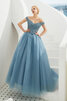 Robe de bal en satin en tulle ligne a charme romantique - 6