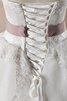 Robe de mariée naturel cordon appliques avec sans manches en organza - 5