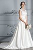 Abito da Sposa Elegante Senza Maniche in Raso Ball Gown V-Scollo - 1