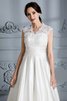 Abito da Sposa Elegante Senza Maniche in Raso Ball Gown V-Scollo - 4