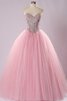 Robe de quinceanera arrivée au mollet d'epaule ecrite de col en cœur d'épaule asymétrique - 1