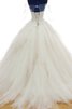 Robe de mariée classique longueur au ras du sol ruché avec décoration dentelle en tulle - 3