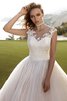 Abito da Sposa Ball Gown V-Scollo in Tulle Senza Maniche Vintage Naturale - 2