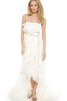 Abito da Sposa Conotta A-Line con Fiocco a Spiaggia in Organza con Increspature - 1