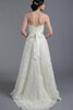 Robe de mariée naturel plissé ceinture manche nulle de lotus - 4