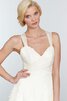 Abito da Sposa con Festone con Increspato A-Line con Criss-cross con Fiocco Naturale - 3