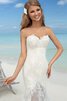 Ärmellos Strand Herz-Ausschnitt bodenlanges luxus Brautkleid mit Rücken Schnürung - 4