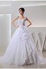 Abito da Sposa Ball Gown Alta Vita Senza Maniche Farfalla Ornamento con Ricamo - 1