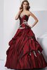 Abito Quinceanera Naturale A Terra Ball Gown in Taffeta con Perline - 1