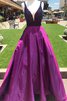 Perlenbesetztes Prinzessin Beliebt Ärmelloses Satin Ballkleid - 1