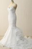 Robe de mariée pailleté avec zip en organza de sirène appliques - 4