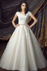 Abito da Sposa Vintage Ball Gown con Piega in pizzo Principessa con Fusciacca - 1