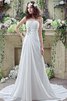 Outdoor keine Taille Perlenbesetztes drapiertes besonderes romantisches Brautkleid - 1