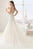 Robe de mariée sexy sans ceinture col en bateau sans dos manche nulle - 2