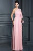 Robe demoiselle d'honneur longue en chiffon jusqu'au sol gaine en 3/4 manche - 21