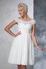 Robe de mariée classique facile ruché a-ligne avec zip - 1