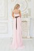 Natürliche Taile enges kurze Ärmeln Chiffon Ballkleid mit Rüschen mit gekappten Ärmeln - 2