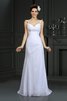 Robe de mariée longue intemporel delicat avec perle avec zip - 1