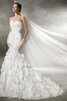 Robe de mariée de sirène magnifique ruchés longs solennel attirent - 2