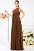 Robe demoiselle d'honneur longue en chiffon ceinture avec ruban avec sans manches - 15