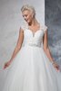 Abito da Sposa Ball Gown con Increspato Vintage Senza Maniche in Tulle - 6