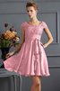 A-Linie Normale Taille Prinzessin Chiffon Brautjungfernkleid mit Bordüre - 22