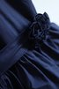 Ärmelloses Taft Juwel Ausschnitt Anständiges Blumenmädchenkleid mit Schleife - 3