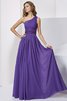 Normale Taille Chiffon Perlenbesetztes Sittsames Ballkleid mit Empire Tailler - 1